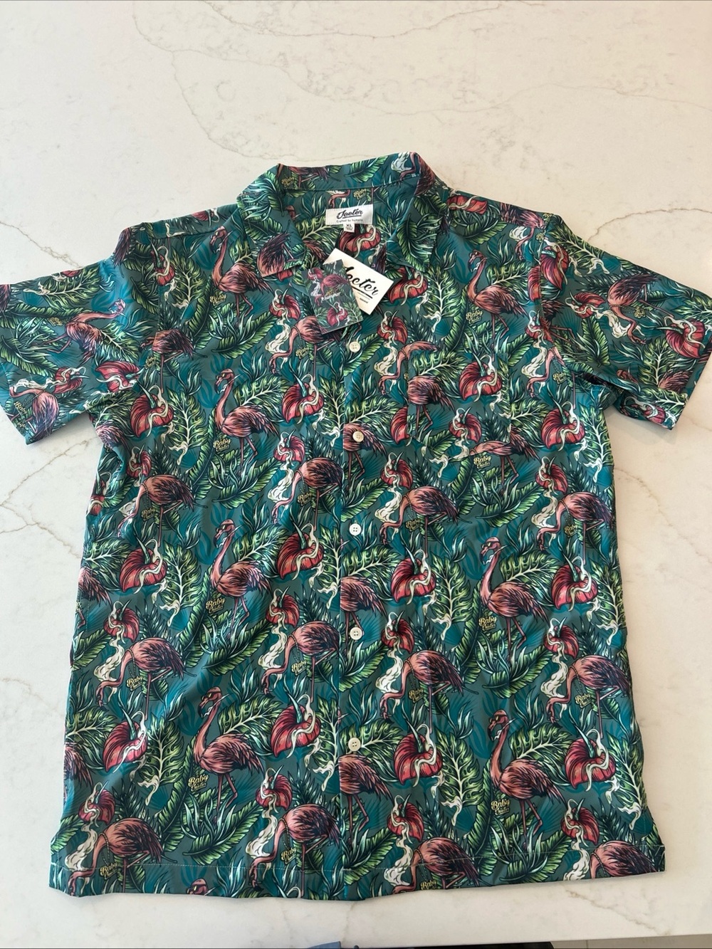 Baby Jeeter Flamingo JEETER Summer Collection Polyester Pocket Button Shirt